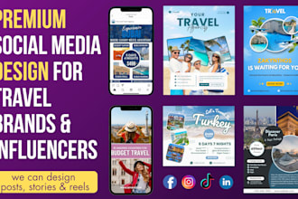 design social media posts for travel brands, agencies and influencers