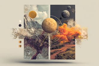 design and animate abstract album cover art