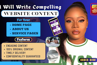 write compelling website content for your homepage, about us, and service pages