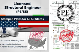 licensed se or pe stamp for framing plans in north dakota, new mexico, maine