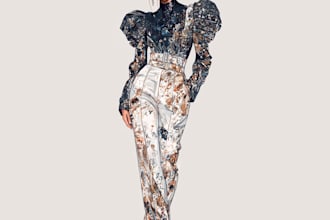 create digital fashion illustrations for you