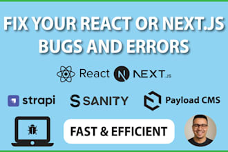 fix your react or nextjs bugs and errors quickly and efficiently