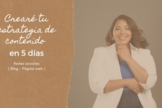 create the content strategy for your social media, website and blog
