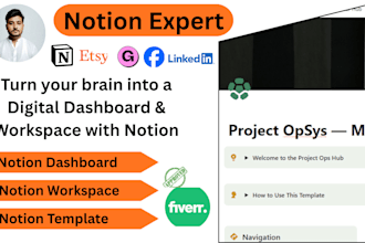 customize notion dashboard and workspace setup for business