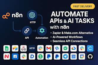 build n8n workflows automate apis and ai tasks like zapier and make com