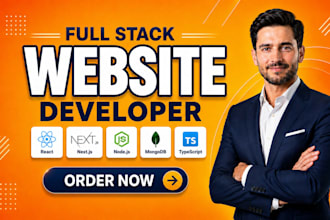 build website as a full stack developer, frontend developer, website developer
