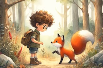 watercolor children storybook illustration