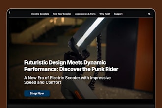 design electric scooter shopify store electric scooter store electronic website