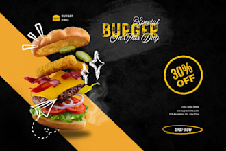 design delicious and eye catching food posters for your restaurant