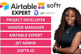 be airtable expert, jetadmin, vendor manager, project developer, softr io