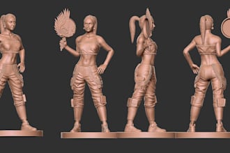 3d character print,statue action figure,collectible and stl figurines toy model