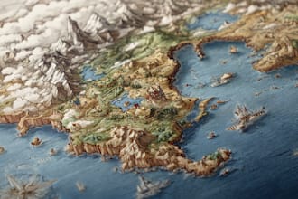 make hand drawn fantasy maps for dnd adventures, novels
