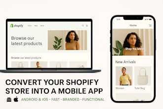 convert your shopify store into a fast, modern mobile app