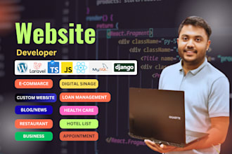 build or rebuild your website from scratch as a fullstack web developer