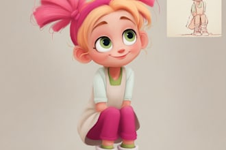 create top quality cartoon characters for childrens books and commercial art