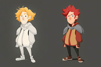 design a 2d cartoon character
