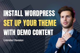 install wordpress, set up your theme with demo content
