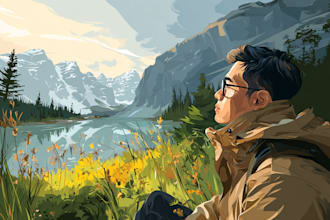 draw potrait and landscape vector art beautifully