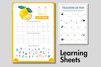 design custom educational worksheets for preschool
