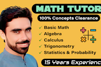 be your online math tutor for algebra, calculus, and more