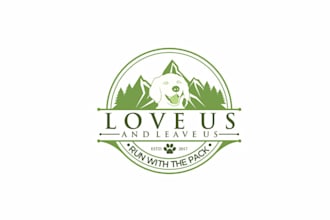 design artwork modern dog daycare logo