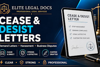 draft a professional cease and desist or demand letter
