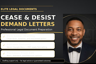 draft a professional cease and desist or demand letter