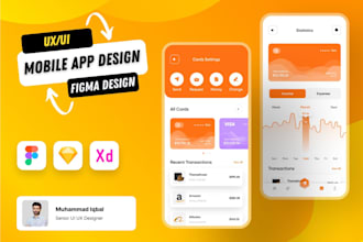 design professional UX UI mobile app in figma