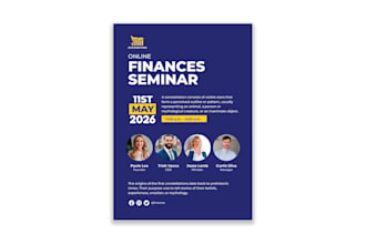 do one page business conference flyer design in 24hours