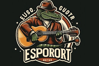 do esport guitar vintage crocodile logo