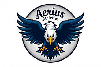 make eagle mascot logo in one day