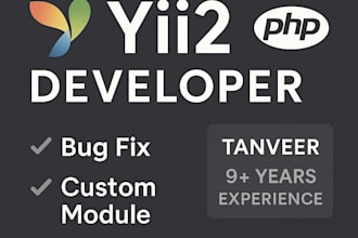 develop or fix your yii2 or yii PHP web application professionally