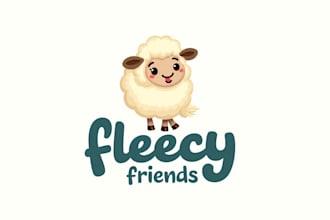 design sheep mascot logo with express delivery