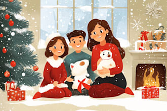 do a christmas family portrait