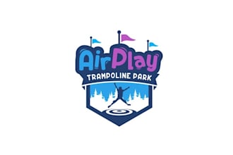design high resolution air play trampoline park logo