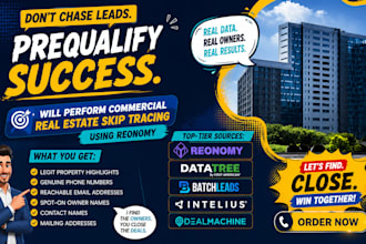 perform skip tracing on reonomy for commercial real estate