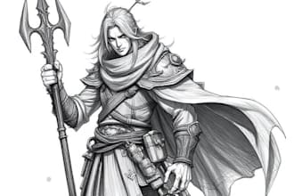 sketch fantasy character concept art