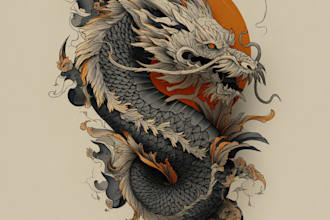 create super artistic tattoo designs in japanese style