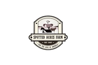 design stand out help spotted acres farm logo