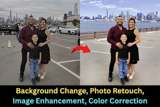 photoshop image edit, add remove object person people, sky change, grass replace