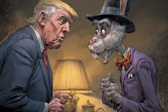 create a political cartoon art