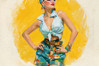 make a pin up girl and pin up girl in my style for you
