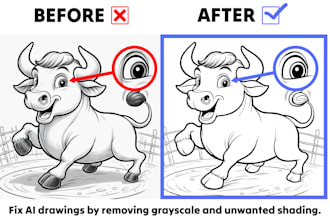 manually clean 10 ai coloring pages