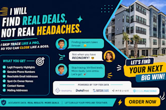 perform skip tracing of multifamily properties using reonomy