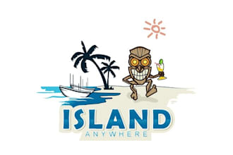design high quality popular island beach logo