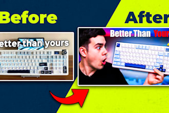 design high CTR youtube thumbnails for tech, ai and app channels