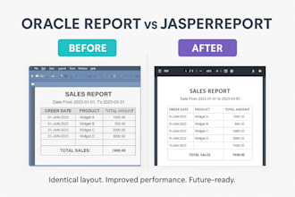 convert oracle report to jasper report