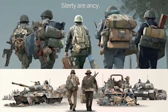 draw military themed illustrations