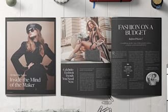 design magazine cover, layout ads ,editorial design ,booklet and digital design