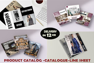 design catalog, product catalog, and line sheet,  company profile